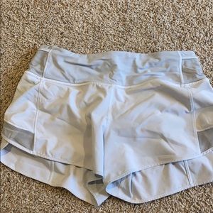 White Lululemon Running Shorts